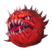 A living planet with spikey hair and teeth.