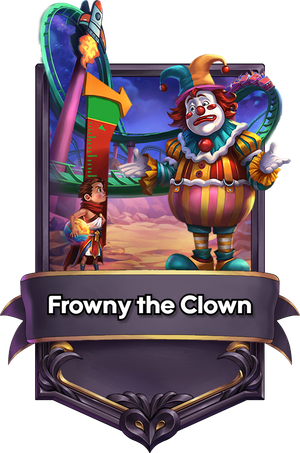 A Frowny the Clown card.